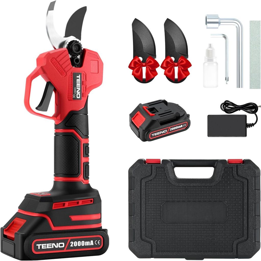 TEENO Sécateur Électrique Sans Fil Brushless,1 * 2000mAh Image du produit 