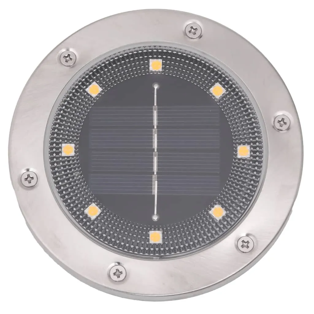 Set 4 Faretti Solari LED Bianco Caldo per Esterni - Design Minimal - 6