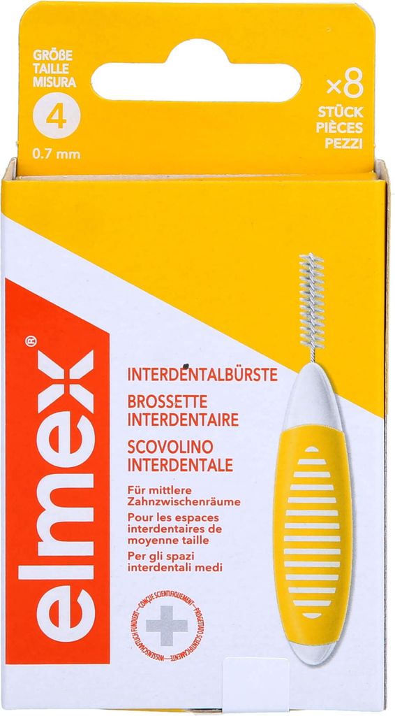 Scovolini interdentali Elmex giallo ISO misura 4 0,7 mm, 8 Immagine del prodotto 