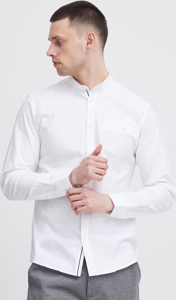 SOLID SDAllion Herren Hemd Langarmhemd Freizeithemd mit Stehkragen Slim Fit