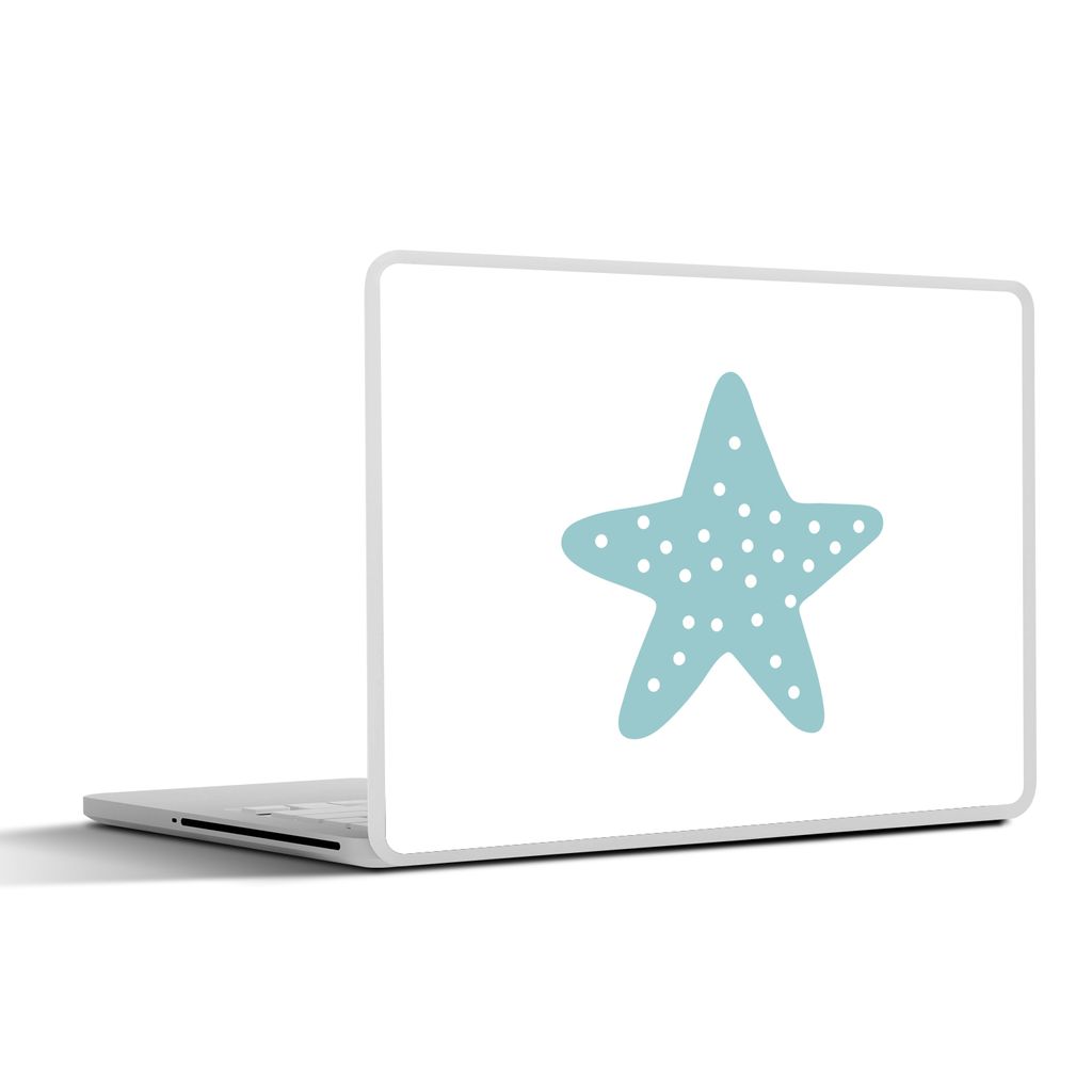 MuchoWow Laptop Aufkleber Sticker Cover Stern - Punkte - Pastell - Mädchen - Jungen - Kinder 32.5x23.5 cm - Sticker für Laptop - Selbstklebend