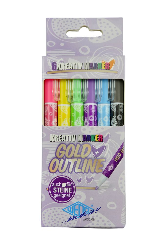 WEDO Kreativmarker GOLD + OUTLINE 6er Etui