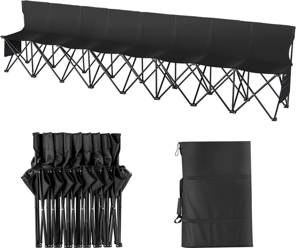 Klapp-Sportstuhl Campingstuhl 8-Sitzer Tragbarer Klappstuhl Produktbild 