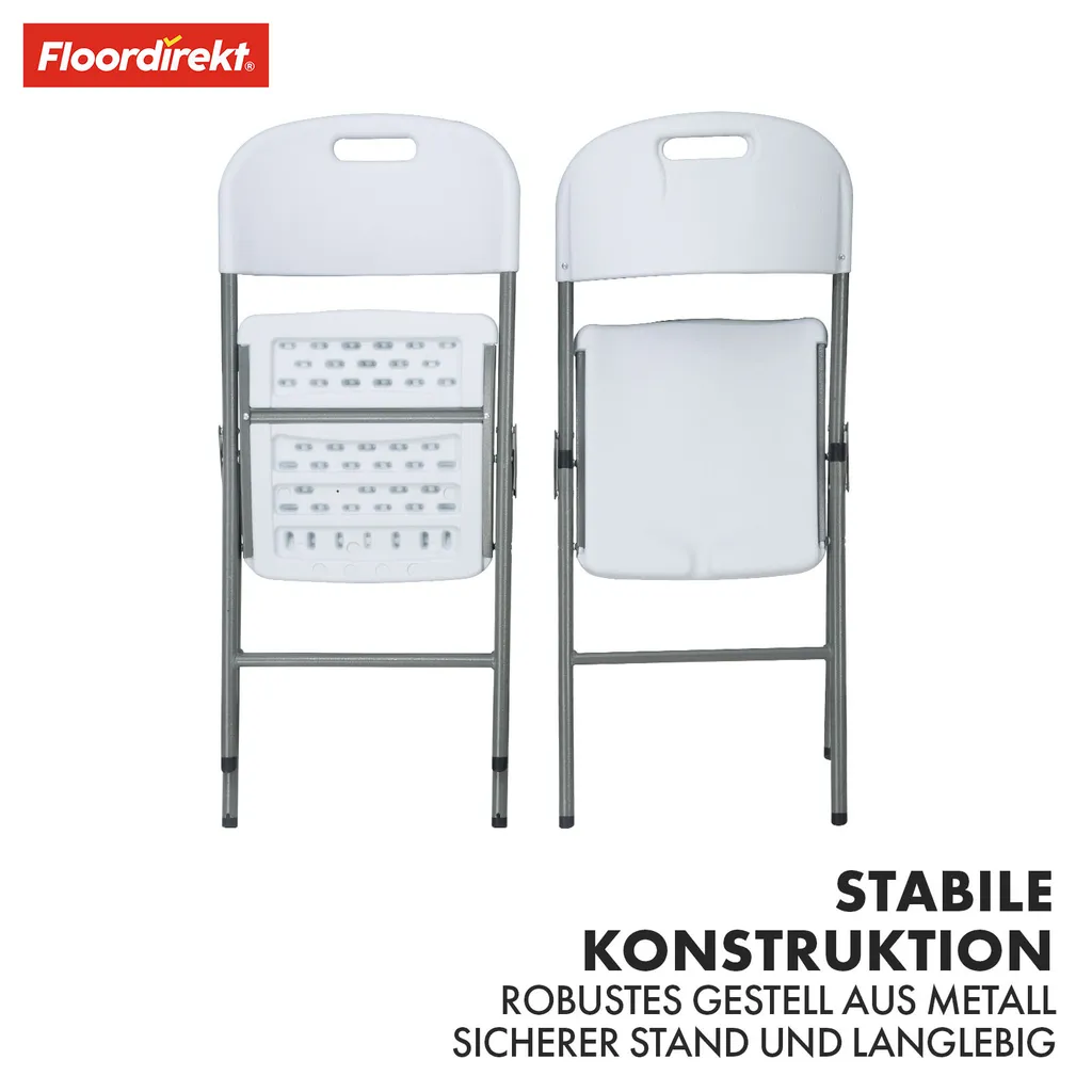 Chaise pliante Okinawa confortable et robuste - Assise multi-usage x2