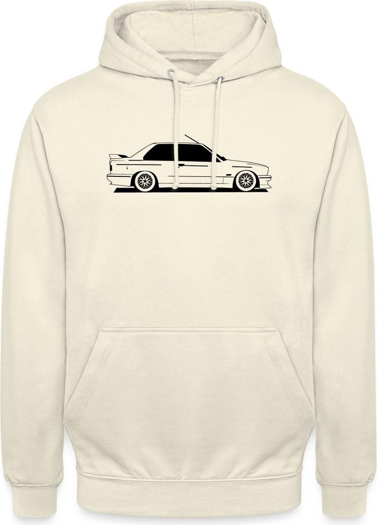 Spreadshirt E30 Auto Classic Oldtimer Fan Uni Hoodie, XL, Vanille-Milchshake