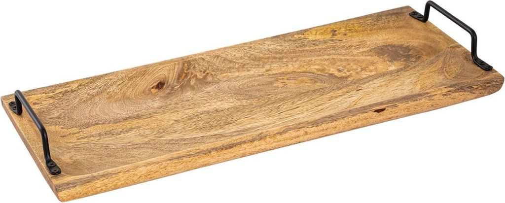 Soma Holztablett Tablett Holz 50x20cm Serviertablett Serviertablett Deko Tablett aus Mangoholz massiv