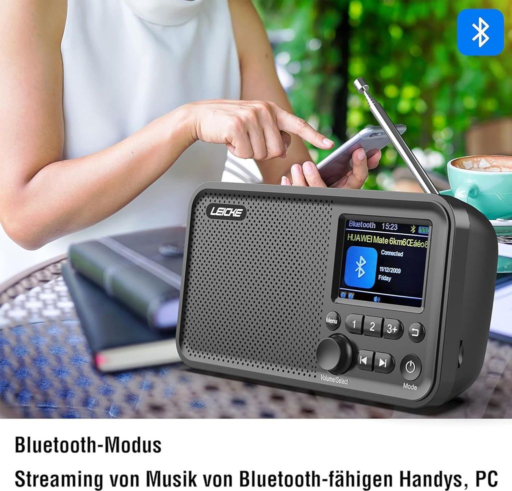 LEICKE tragbares DAB+ Radio mit Bluetooth 5.0 | DAB/DAB+ Produktbild 5
