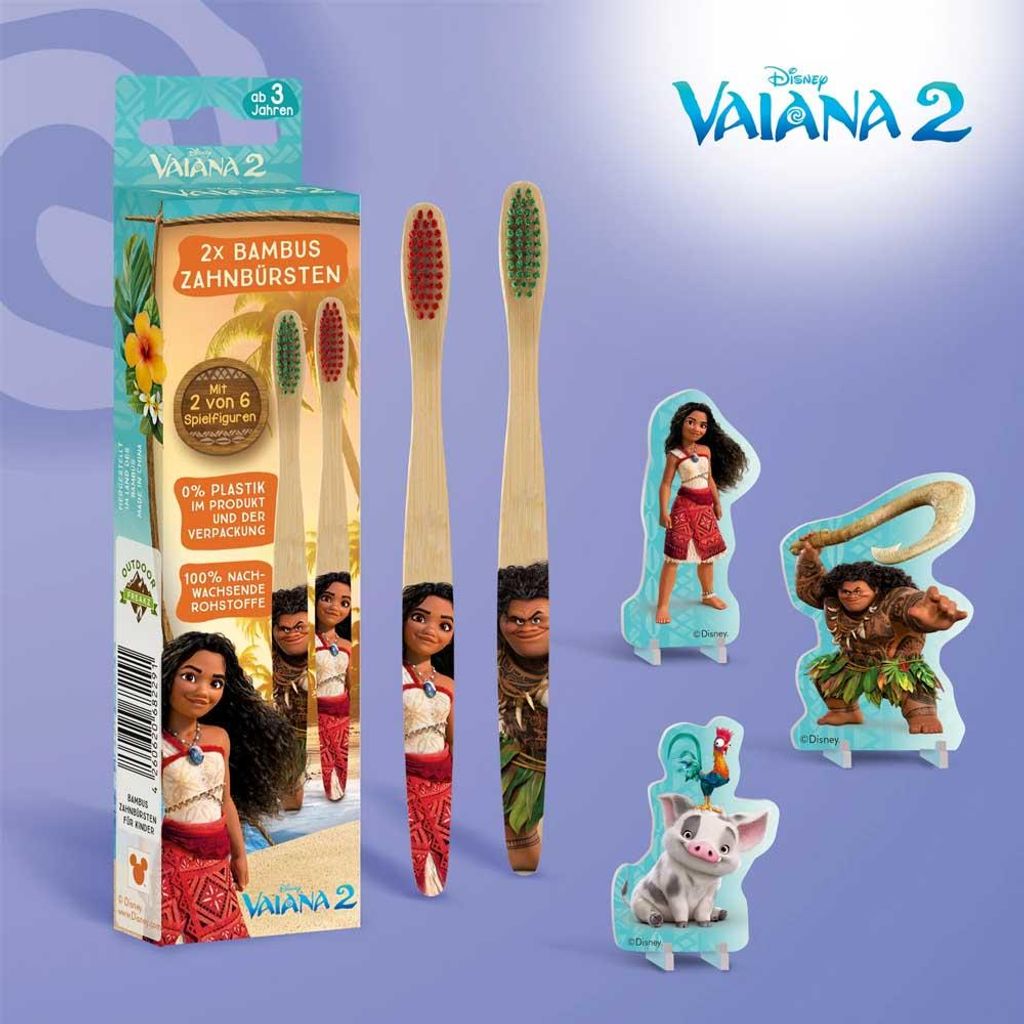 Disneys VAIANA - Bambus Zahnbürste 2 Stk.