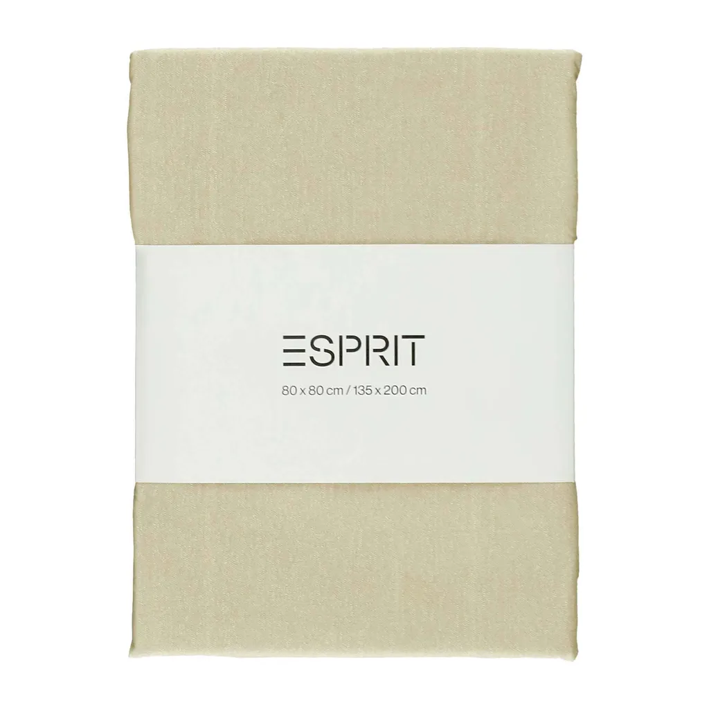 Linge de lit ESPRIT HARP en pur coton Renforcé respirant coloris beige 135x200
