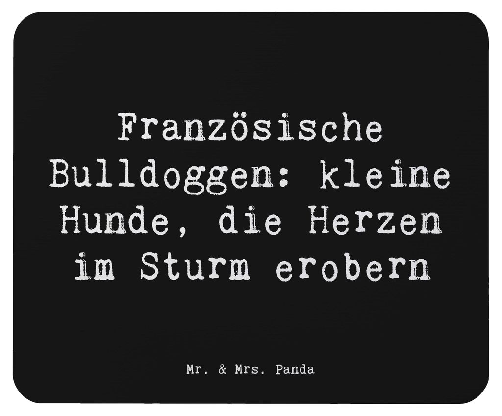 Mr. & Mrs. Panda Mauspad Spruch Französische Bulldogge - Schwarz - Geschenk, Bulldoggen, Mouse Pad, Wesen, Hunderassen, Mousepad, pc mausunterlage...