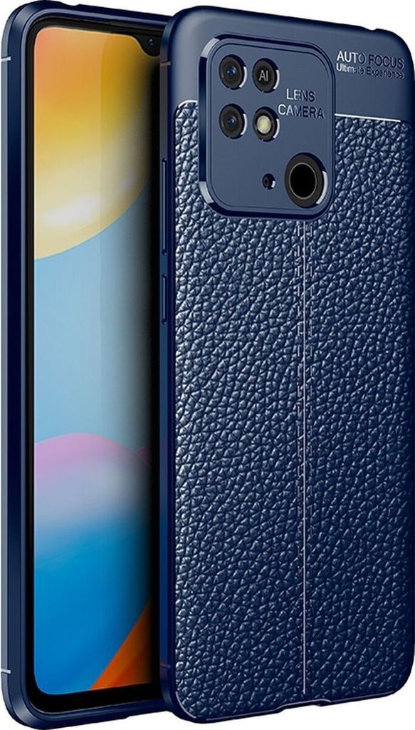Mobigear Luxury Xiaomi Redmi 10C Hülle Flexibles TPU Backcover - Blau