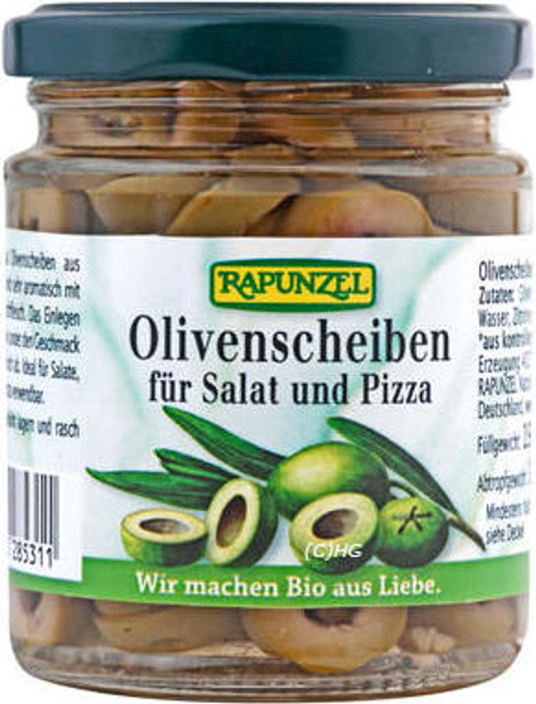 Rapunzel Olivenscheiben für Salat und Pizza 190g