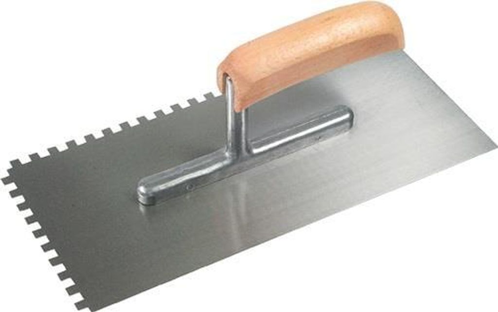 Glättekelle L.280mm B.130mm Zahn 6x6mm