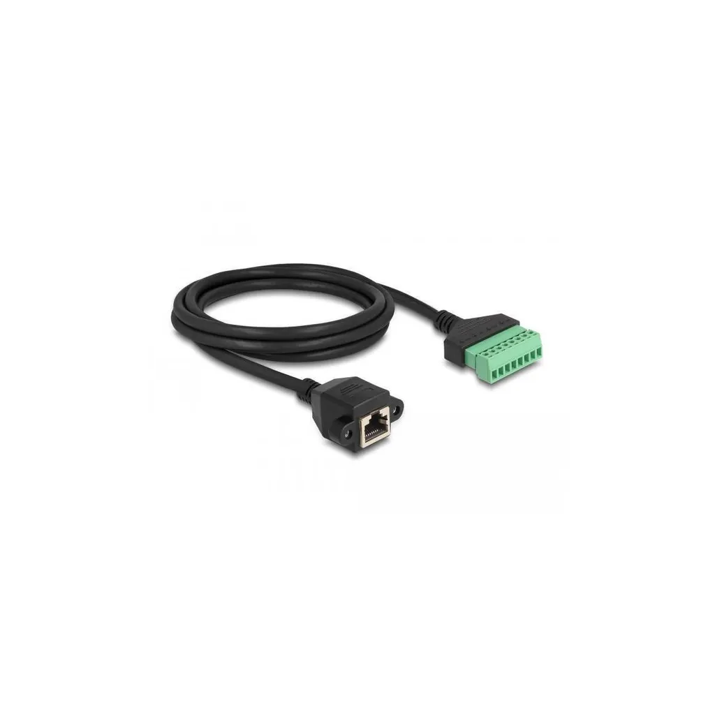 DELOCK Cavo RJ45 Cat.6 Bu > installazione adattatore morsettiera 2m