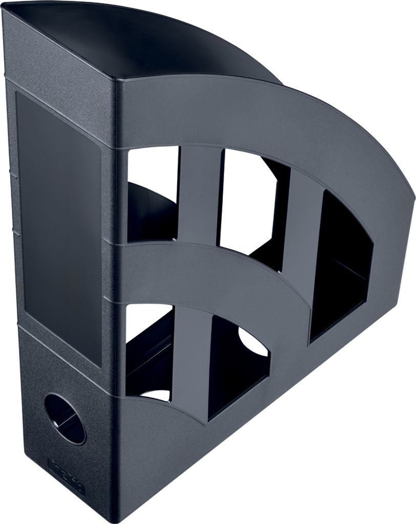 Porte-revues A4-C4 H320xL78xP248 mm plastique noir Image du produit 