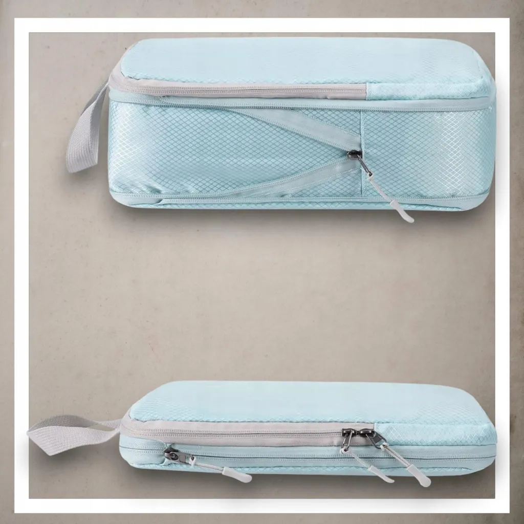 Organizer Valigia per Famiglie - Set 3 Cubi Compressione Anti-Macchia - 2