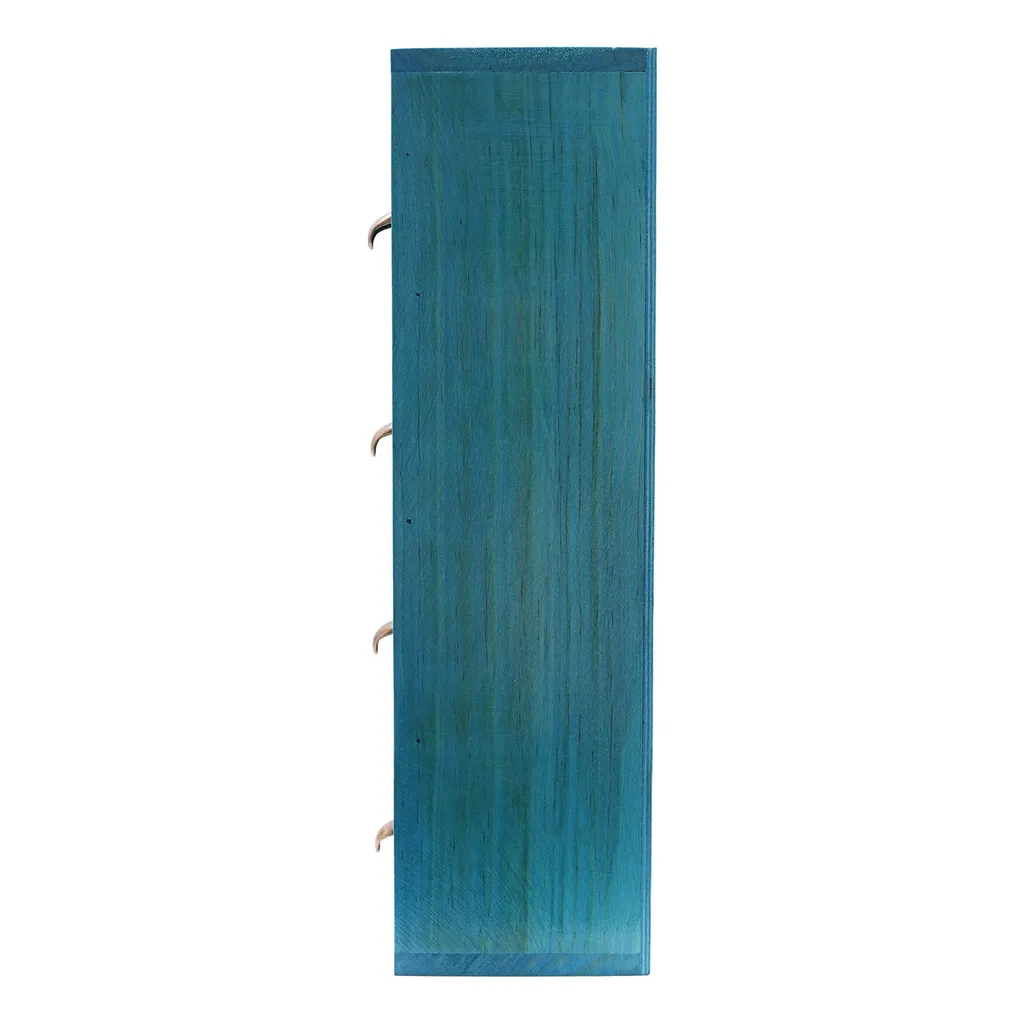 Boîte de rangement bois bleu 16 tiroirs multi-usage format compact - 4