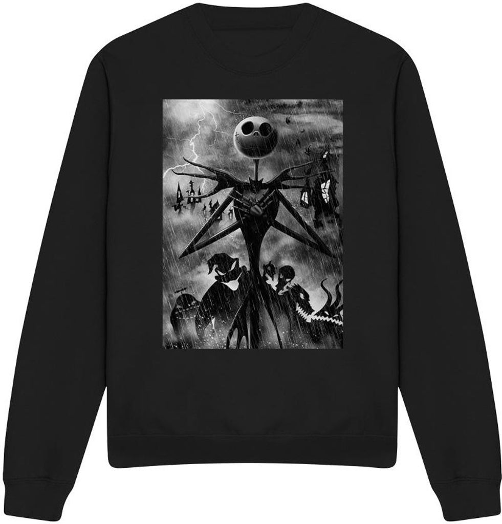 The Nightmare Before Christmas - Sweatshirt für Herren/Damen Uni TV3788 (M) (Schwarz)