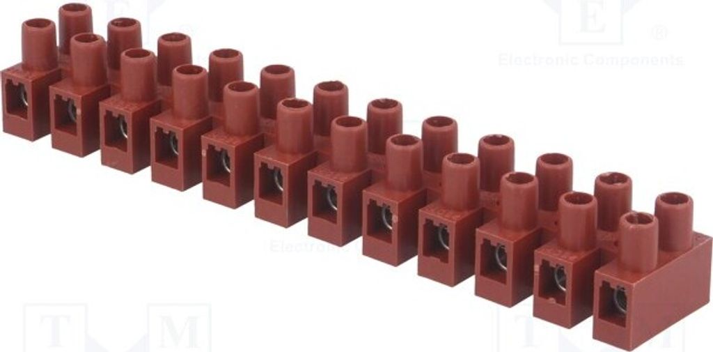 1x Klemmleiste Schraubklemme 6mm2 400V Klemmen: 24 BM 94GFCS Klemmleisten Wege: 12