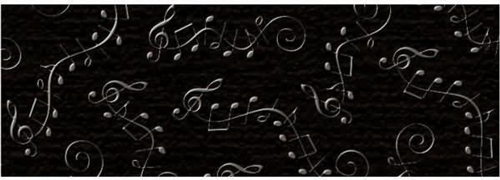 Prägekarton Elegance 220g/qm 23x32cm VE=5 Blatt Partitur schwarz