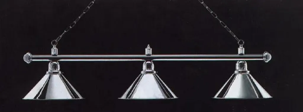 Lampe de Billard London en Chrome - Suspension Triple Éclairage Table