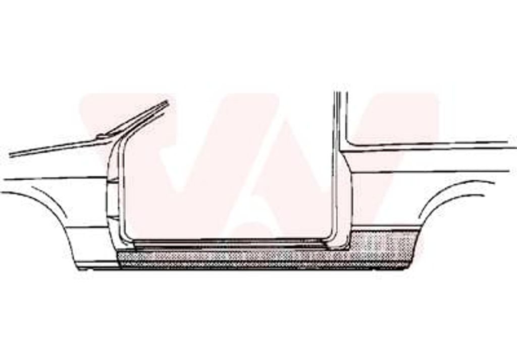 VAN WEZEL 2523101 Schweller Reparaturblech Einstiegblech Links für HONDA CIVIC IV Hatchback (EC, ED, EE)