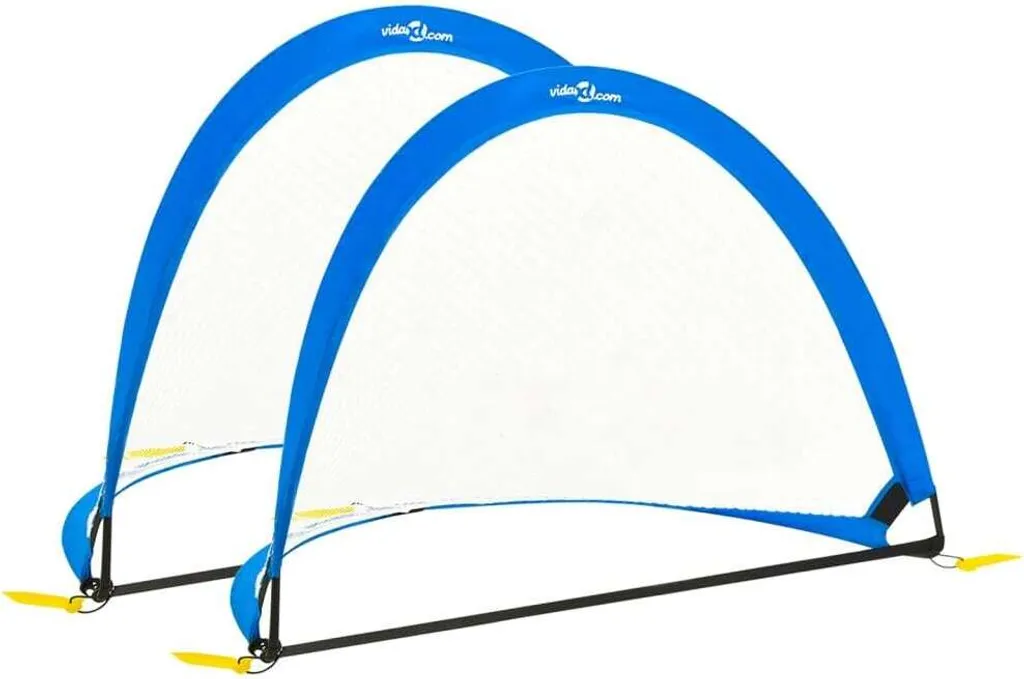 Buts de football enfants 2 pcs pour jardin, 119x82cm avec sac