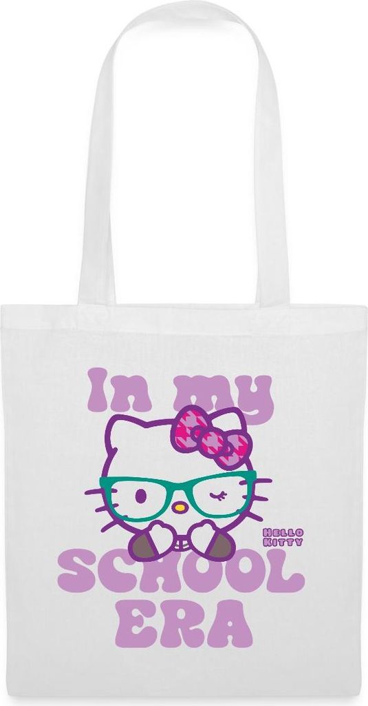 Spreadshirt Hello Kitty Schulkind In My School Era Stoffbeutel, One size, Weiß