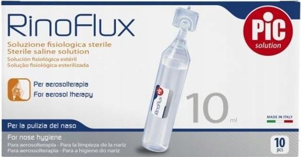 Roztwr soli fizjologicznej PIC RinoFlux 10 ml x 10 ampuek Zdjęcie produktu 