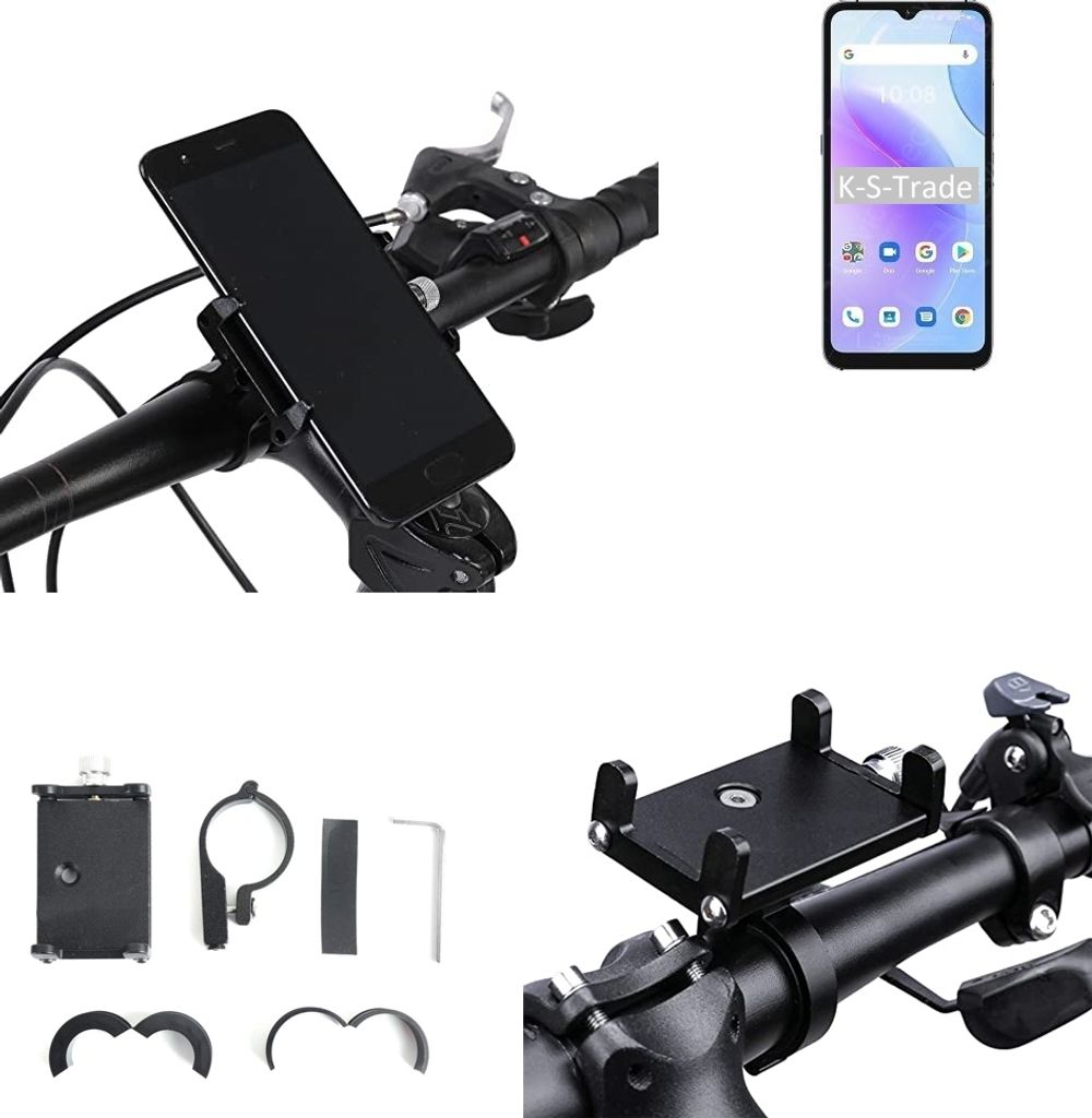K-S-Trade Handyhalterung für das Fahrrad kompatibel mit UMIDIGI A11s Halter Lenkstange Fahrradhalterung Motorrad Bike Mount Befestigung Smartphone