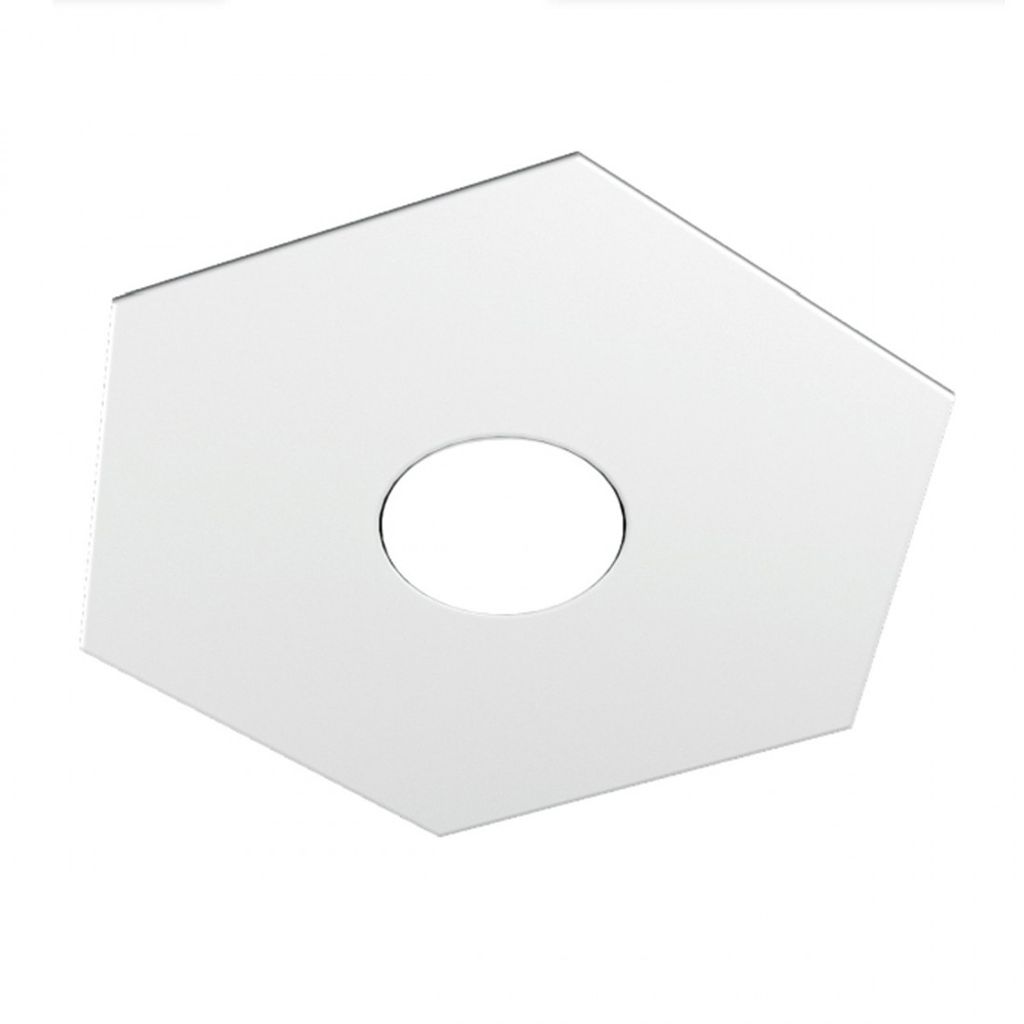 Plafoniera Moderna Hexagon Metallo Bianco 1 Luce Led 12W Immagine del prodotto 