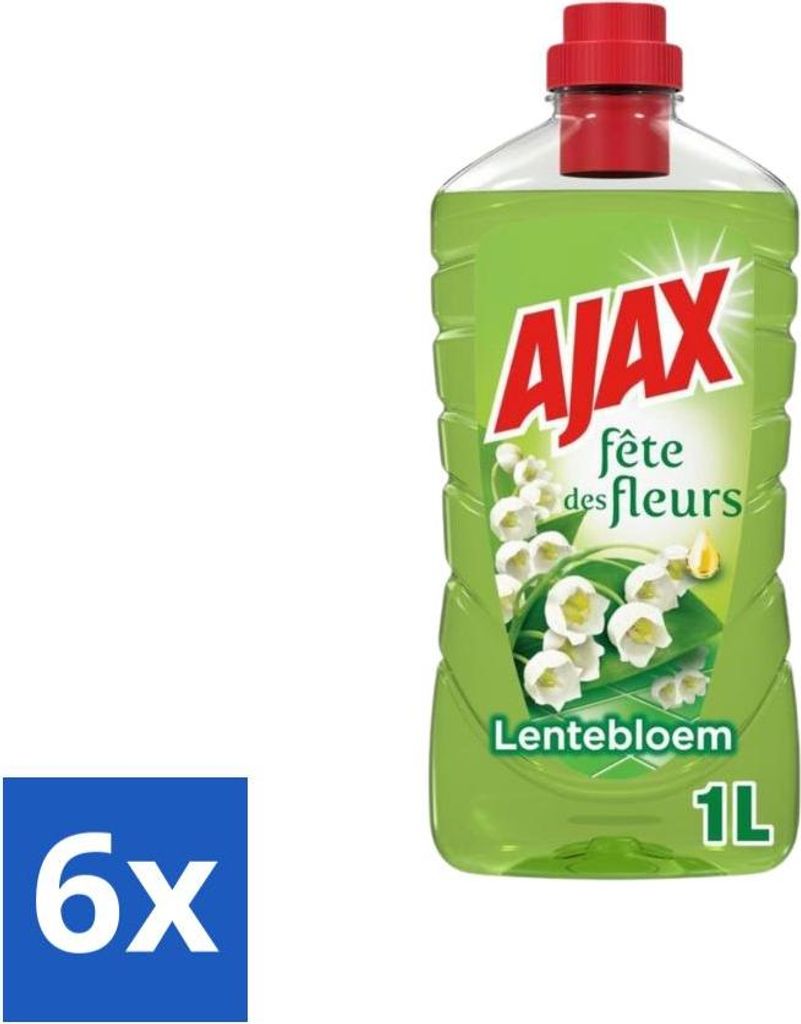 Ajax Allzweckreiniger Fête des Fleur Frühlingsblume 1 Liter - Vorteilspack - 6 Stücke