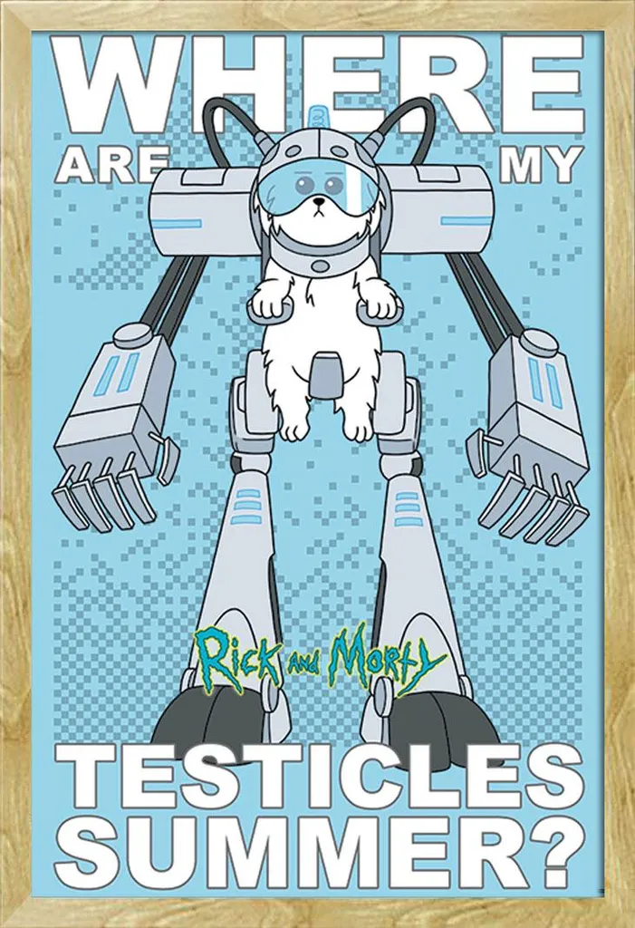 Regalo Rick & Morty: Poster Snuffles con Cornice Shinsuke Faggio 61x91