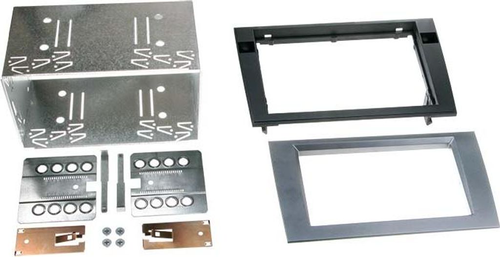 2 DIN Radioblende - Audi A4 ( B6 / B7 ) / Seat Exeo anthrazit