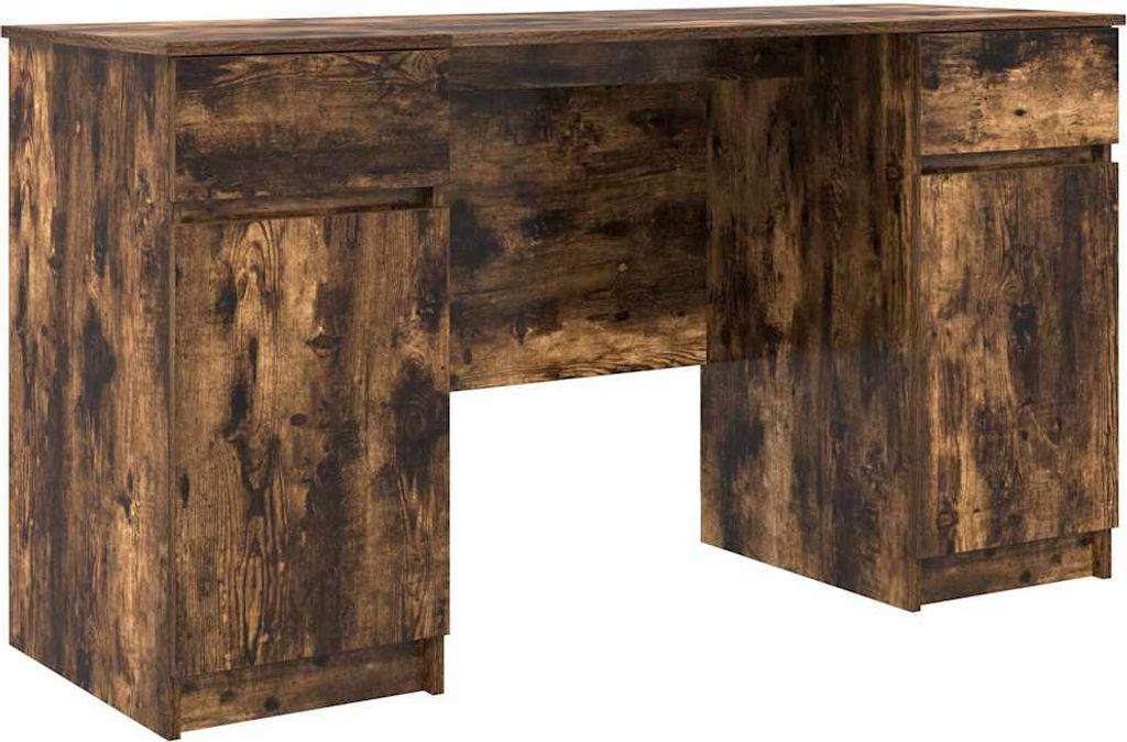 Schreibtisch Räuchereiche 140 x 49 x 76 cm Holzwerkstoff