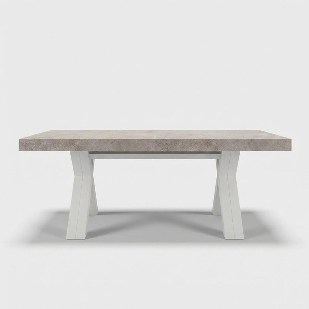 Ausziehbarer Designer-Esstisch 20 Personen 200/500x100 Copenaghen - Hellgrau