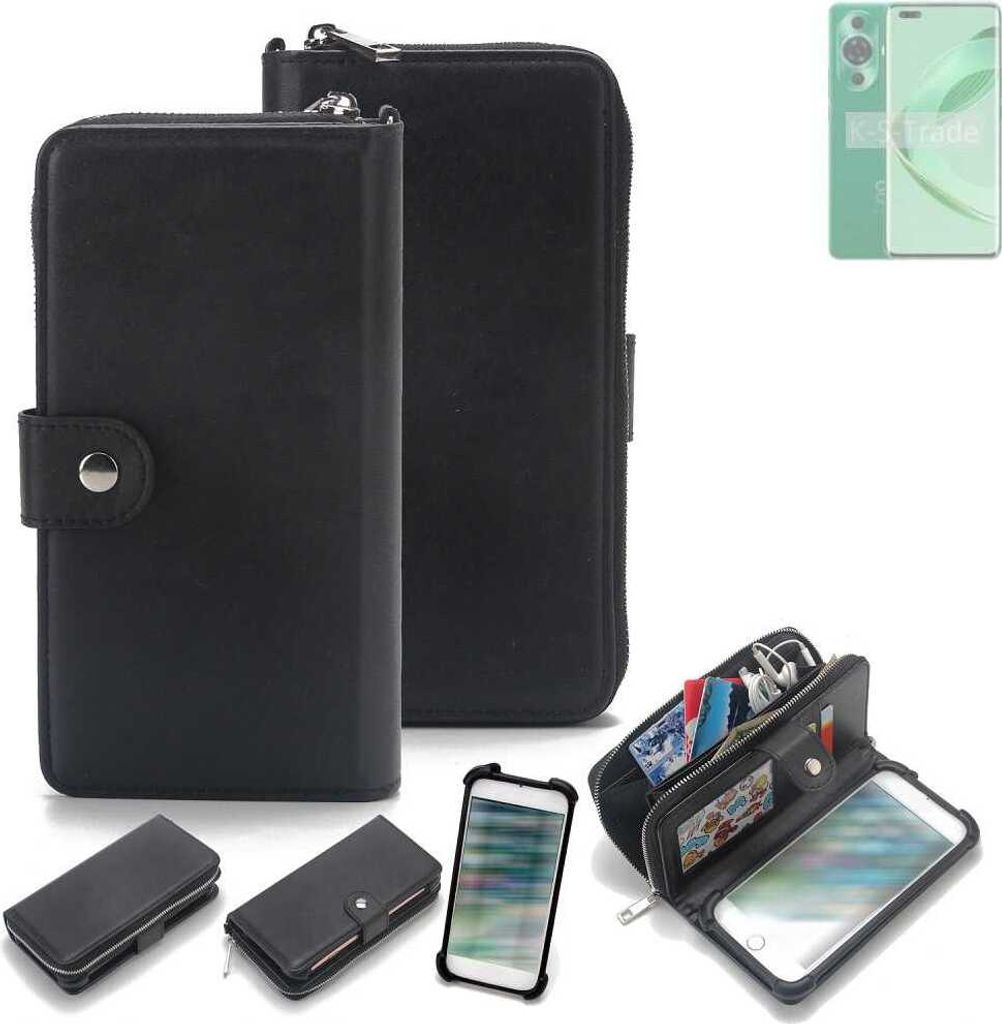 K-S-Trade 2in1 Handyhülle Schutzhülle kompatibel mit Huawei Nova 11 Pro & Portemonnee Cover Handy Hülle Case Etui Geldbörse Wallet Bookstyle