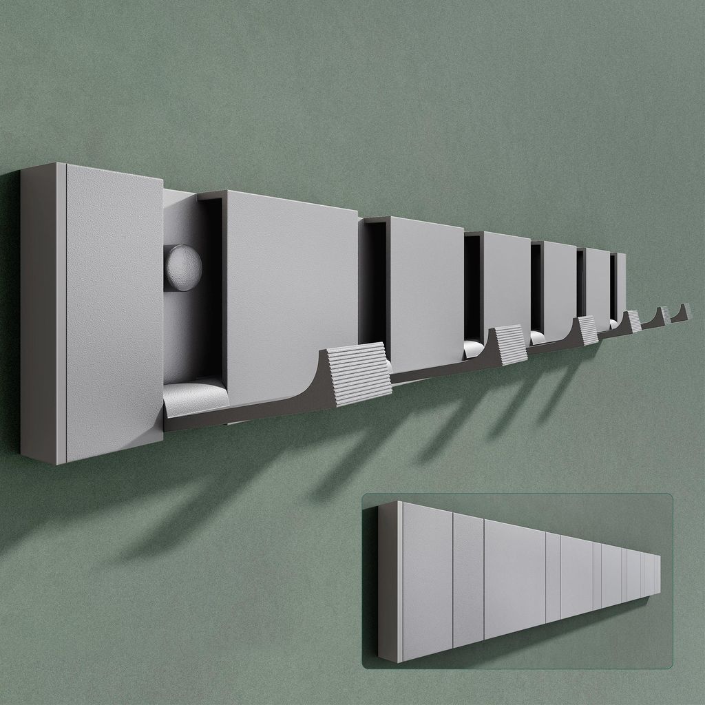 Mai & Mai Wandgarderobe Wandhaken aus Aluminium Garderobe Produktbild 
