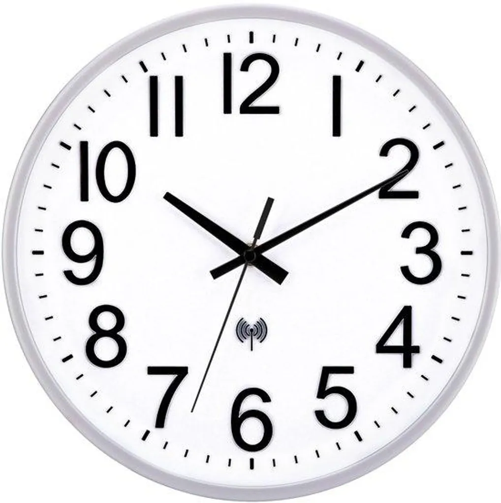Horloge argentée 30 cm à piles - Cadran lisible et mécanisme de précision
