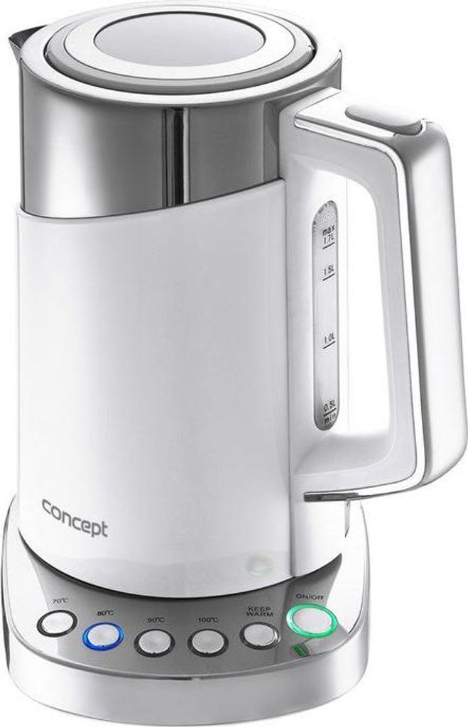 CONCEPT RK3170 - 1,7 l - 2200 W - acciaio inox - bianco - Immagine del prodotto 
