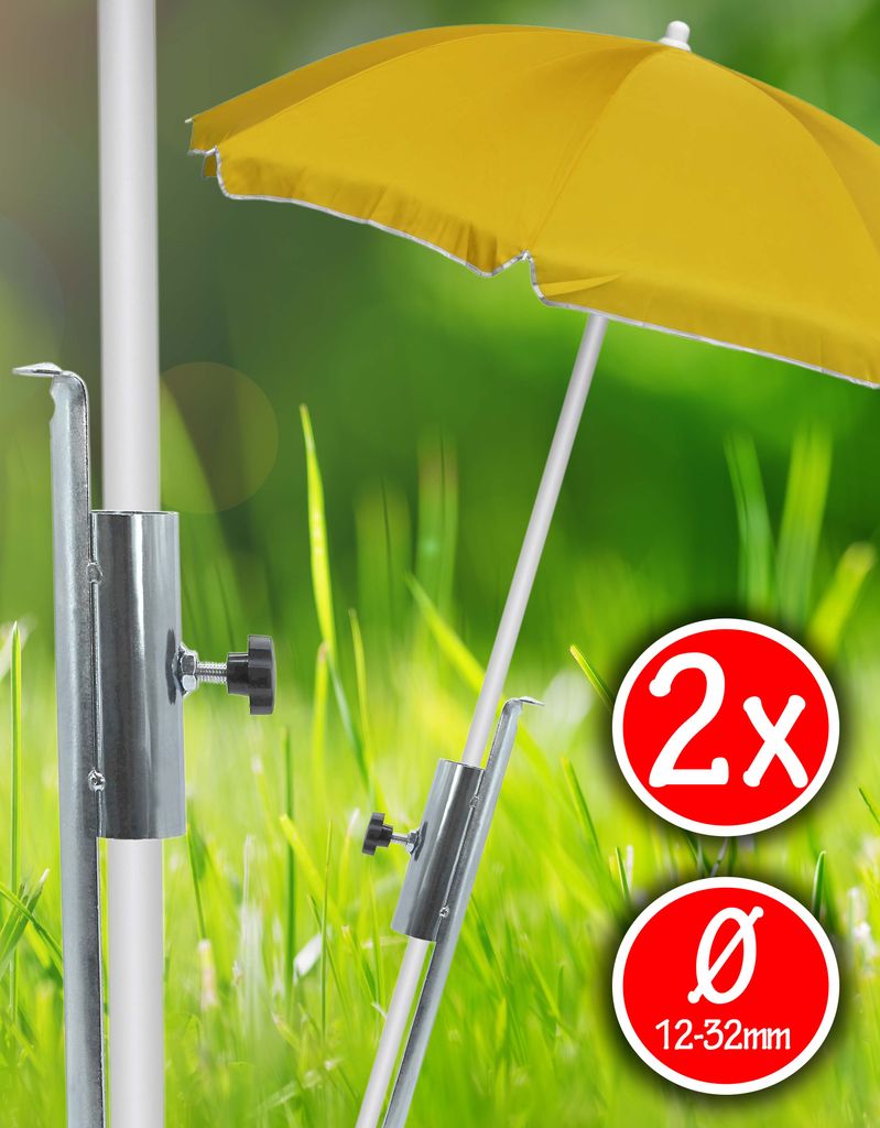 Sonnenschirmhalter Schirmständer Halterung Rasendorn Bodenspieß Kunststoff Weiß 