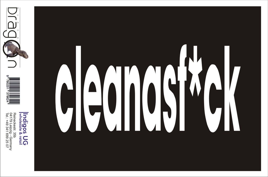 Aufkleber / Autoaufkleber - JDM / Die cut / Auto / OEM - Clean as F... - 210x100mm rot - Heckscheibe / Heckscheibenaufkleber
