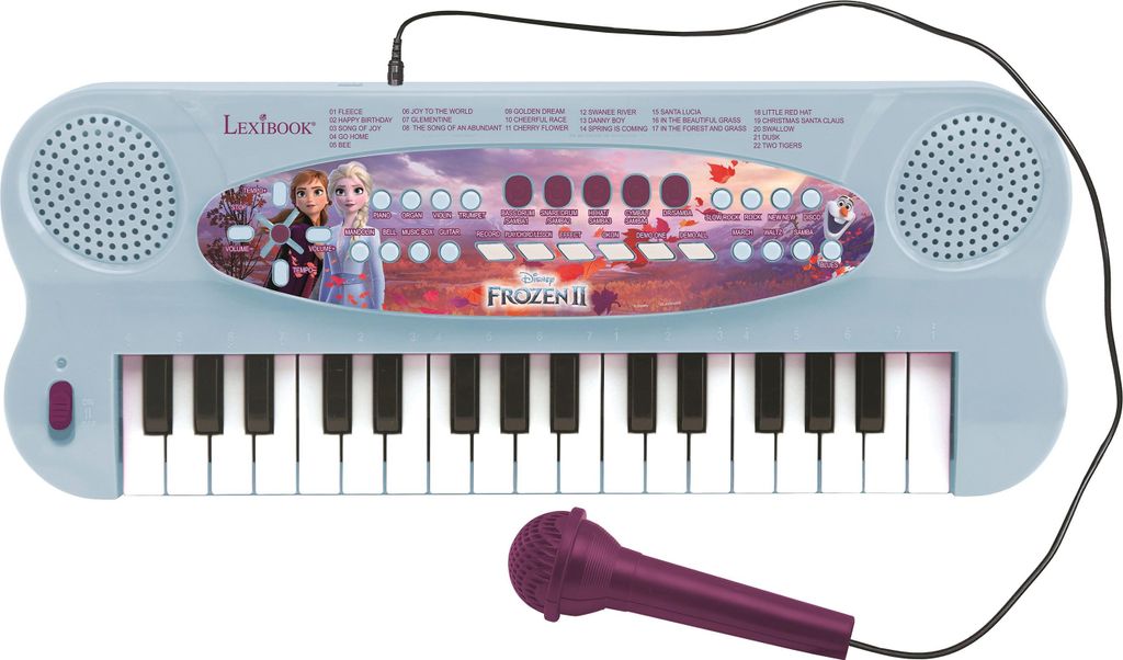 Lexibook - Disney Frozen - Elektronisches Keyboard mit Mikrofon (32 Tasten) (K703FZ)