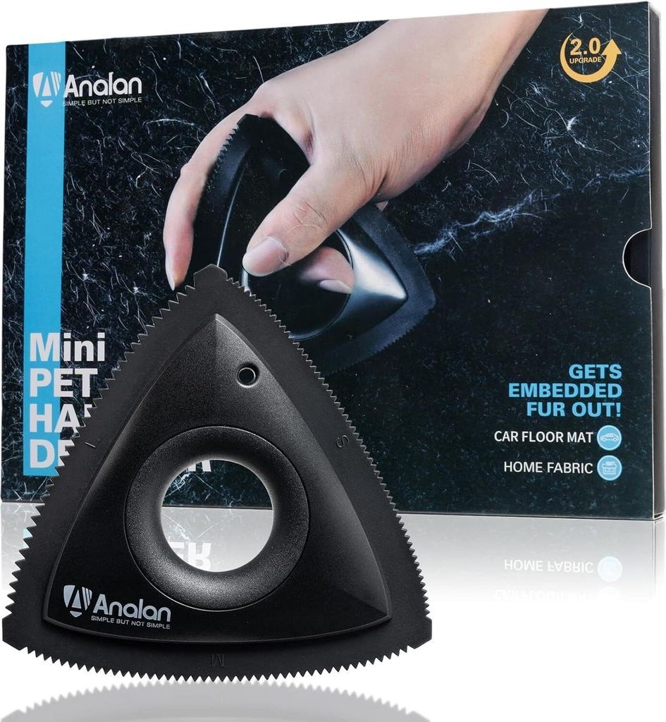 Tierhaarentferner effizientere Tierhaarentfernung mit innovativem, dreieckigem Design Teppich, Auto, Möbel, Kleidung, Bettwäsche, (Ideal für die...