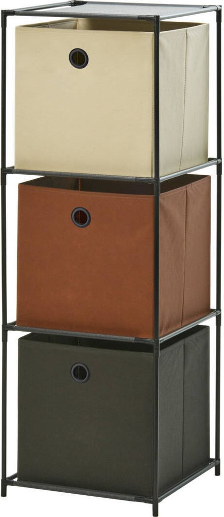 Étagère métallique avec bacs 34,5x34,5x100 cm Image du produit 