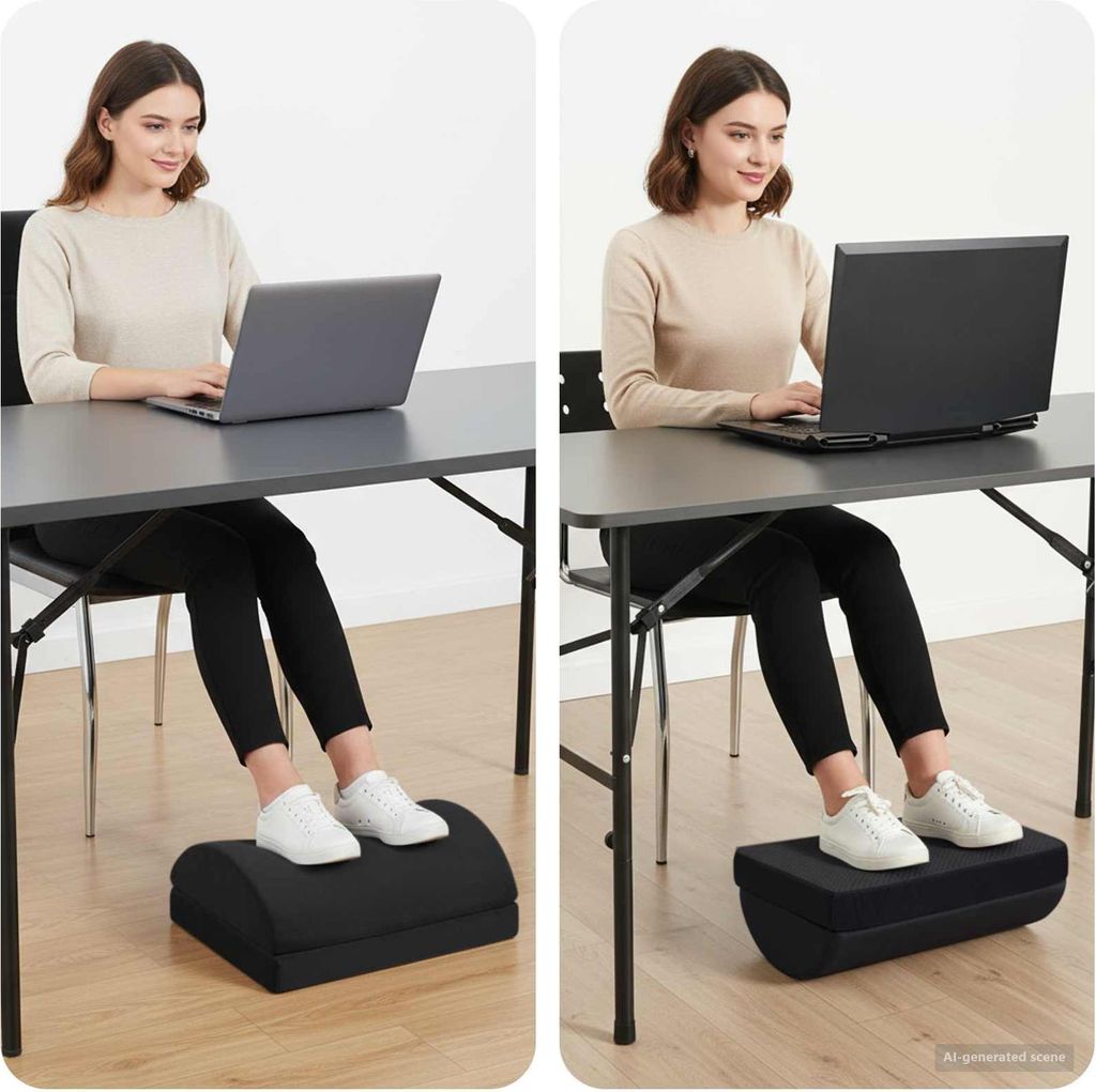 "Schlussverkauf" moderne Fußstützenkissen Uni - für jedes Schlafzimmer - Schwarz 44x29x17 cm C17372