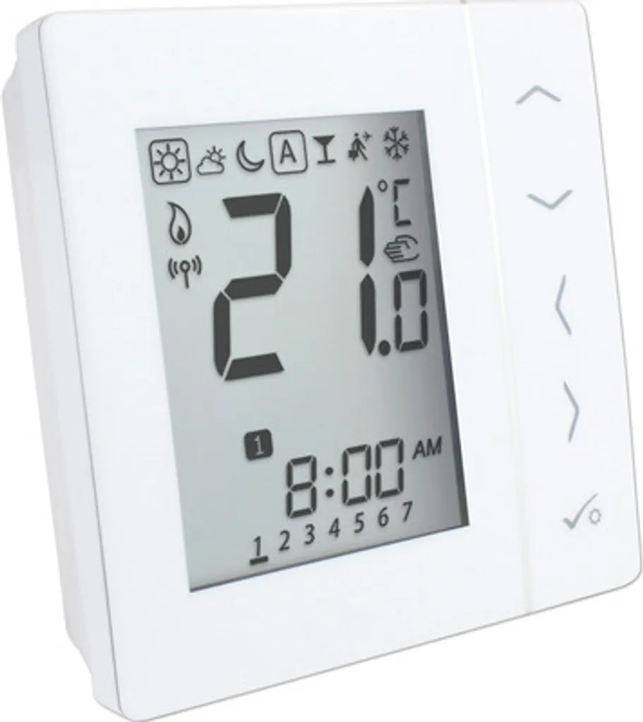 Régulateur de Température Salus VS20WRF Blanc pour Chauffage Maison