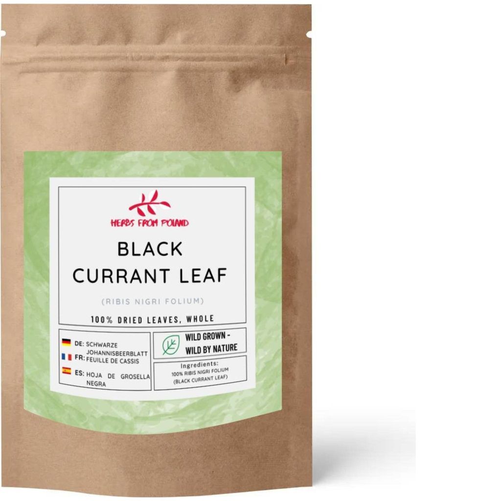 Herbs from Poland Geschnittene Schwarze Johannisbeerblätter – Natürlich Entzündungshemmend, Entwässernd & Immunstärkend, 100% Natur – 200g