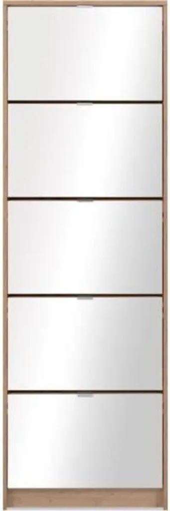 Armoire de toilette 5 portes Koblenz coloris chêne - Rangement XL