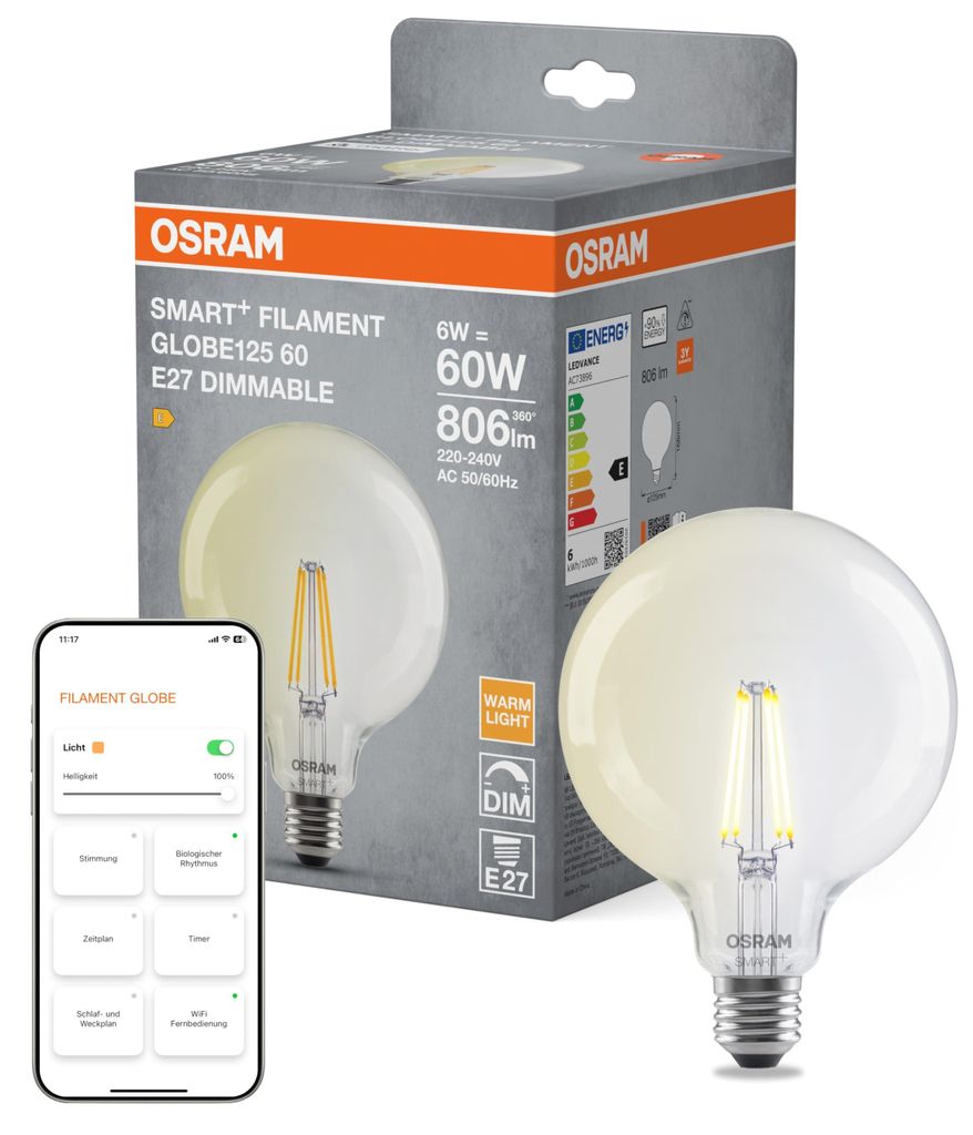 OSRAM SMART+ MATTER Filament Classic shapes Stmívatelná ve Obrázek produktu 